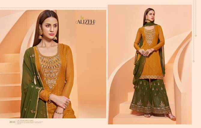 Zaida 8 By Alizeh 2033 Amd 2034 Wedding Wear Embroidery Latest Salwar Kameez